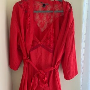 Victoria's Secret Lingerie Set Slip & Kimono Robe